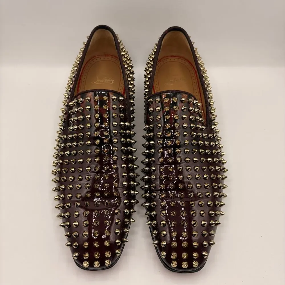 CHRISTIAN LOUBOUTIN Dandelion Spike Loafers Leopard Bronze Degrade Sz 43.5 $1395